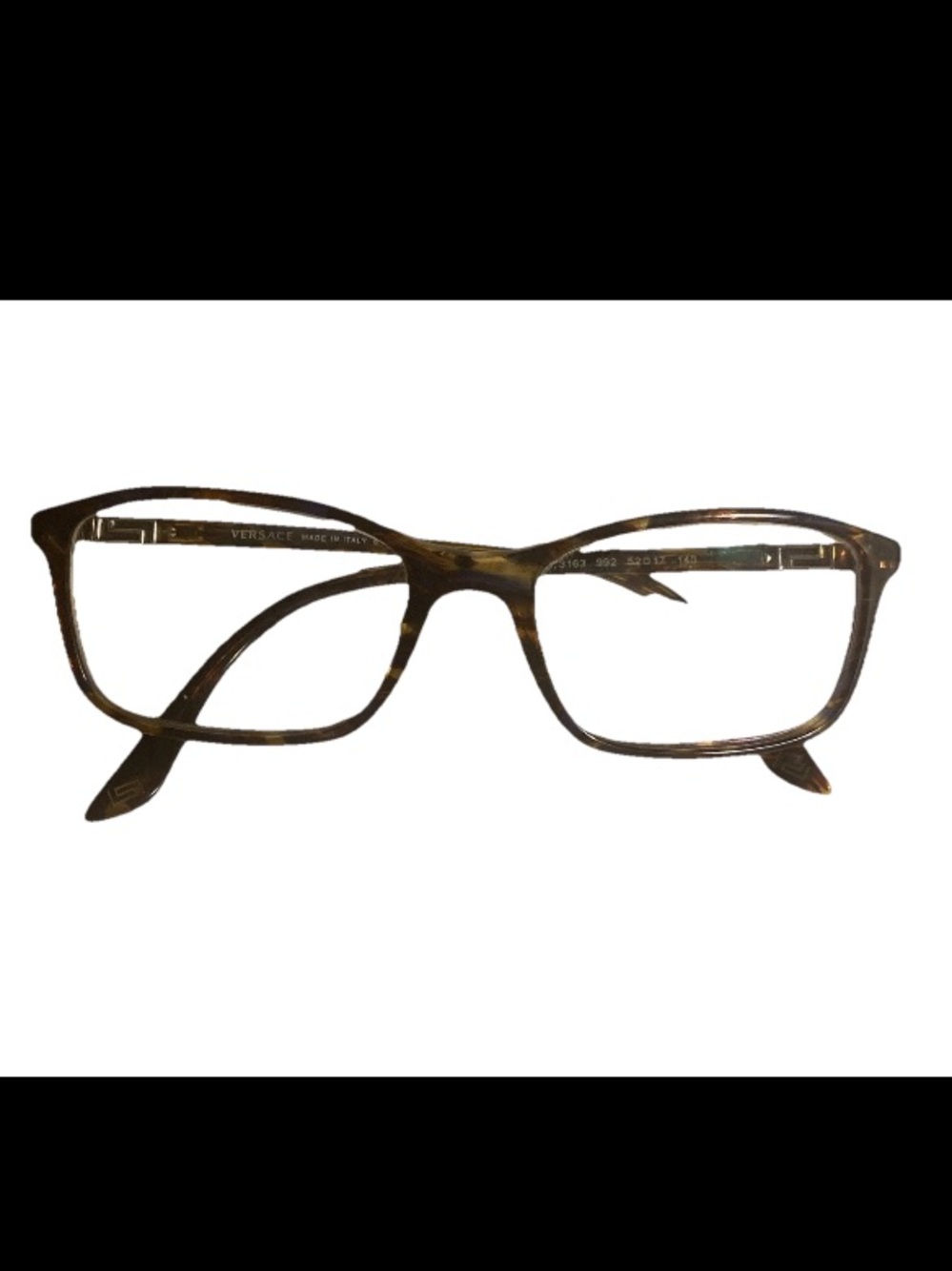 VERSACE MOD. 3163 992 Designer Square EYEGLASSES FRAMES Italy 52-17-140  Italy